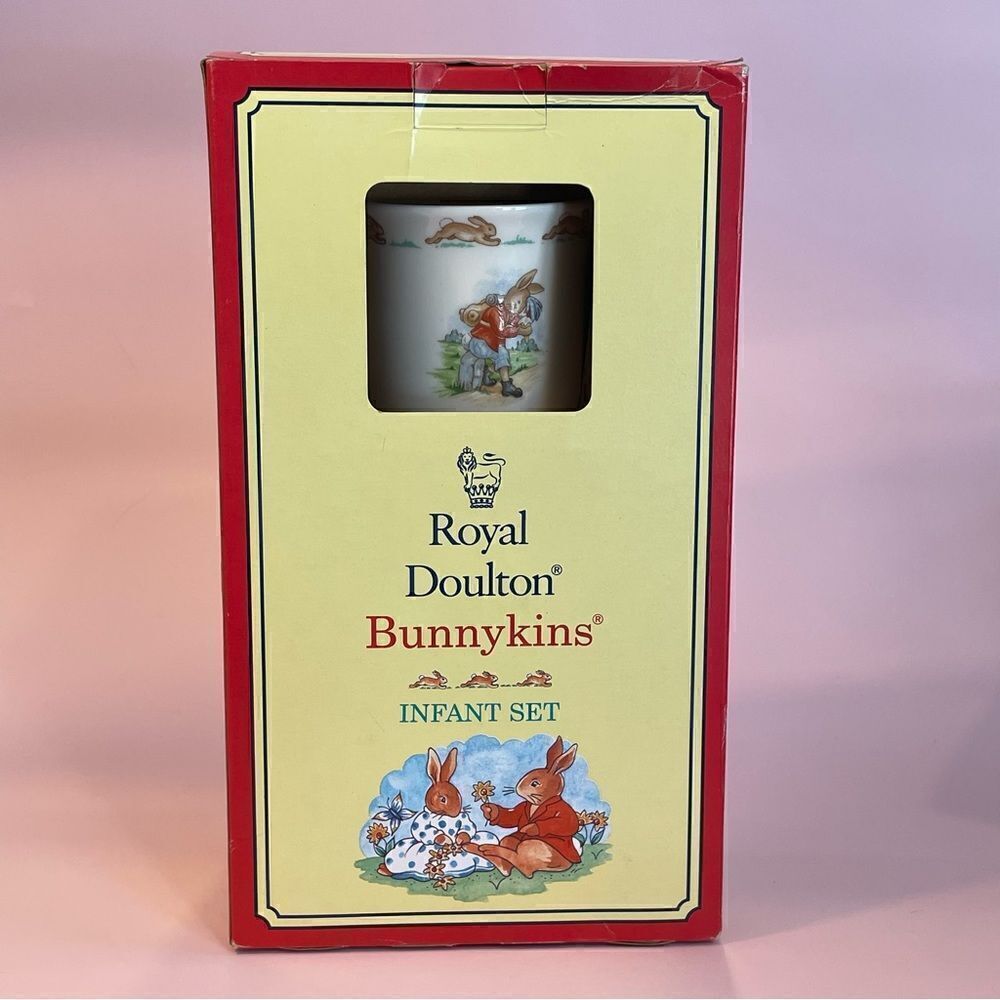 Royal Doulton Bunnykins Infant Set 2 Pieces Cereal Bowl and Mug 1994 China set - Picture 3 of 14